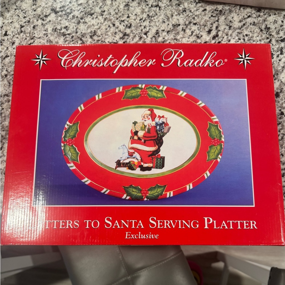 New in box vintage collectible Christopher Radko platter